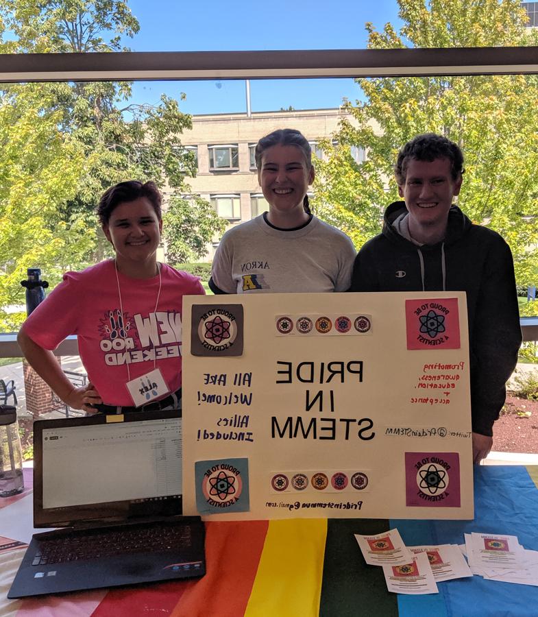 Students from the organization Pride in STEMM at The University of Akron